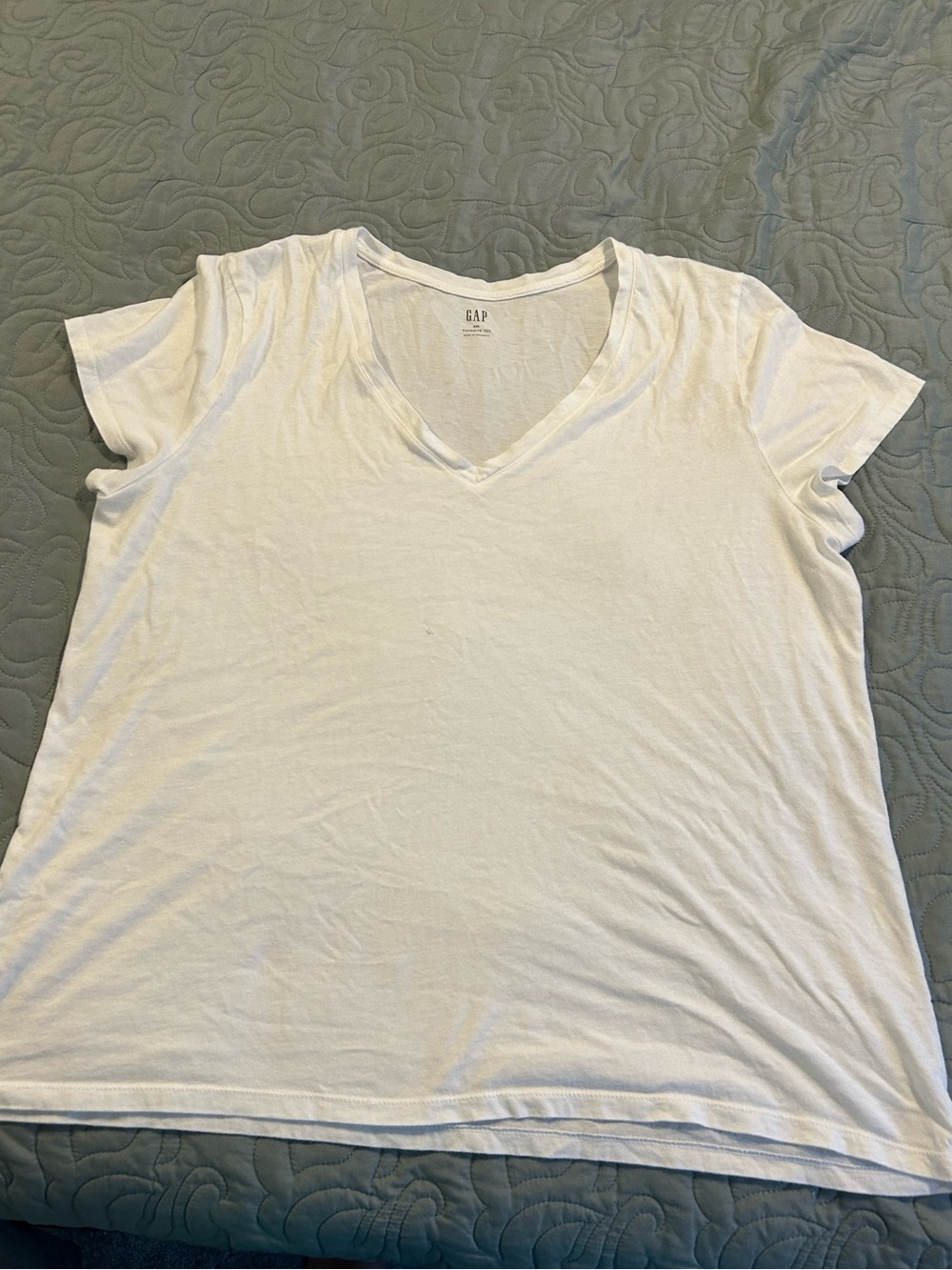 GAP Women's Classic V-Neck Tee in Whites, Red, Grey
